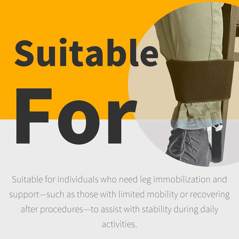 PSNOOK Wheelchair Leg Strap Medical Restraints for Elderly Patient,Wheelchair Seat Belt Restraints Foot Rest Strap Leg Straps for Wheelchair Accessories for Paralysis Parkinson's Legs Spasm (2Pcs) - Image 4